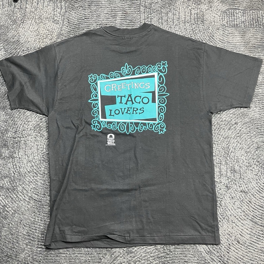 Vintage Taco Bell Men's XL Moose Graphic Black T-Shirt USA Single Stitch 90s‎ - Picture 3 of 7